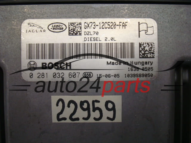 Μονάδα Ελέγχου Κινητήρα JAGUAR RANGE ROVER BOSCH 0 281 032 607, 0281032607, GX73-12C520-FAF, GX7312C520FAF