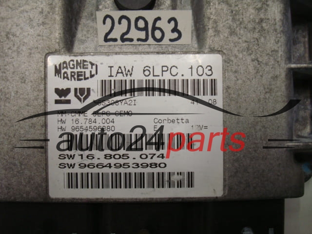 Μονάδα Ελέγχου Κινητήρα CITROEN C3 IAW 6LPC.103, 6LPC103, 9664953980