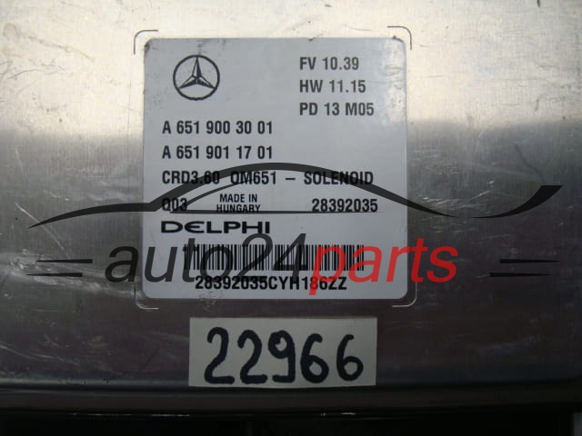MOTORSTEUERGERÄT ECU STEUERGERAT MERCEDES BENZ A6519003001, 28392035, CRD3.60 SOLENOID
