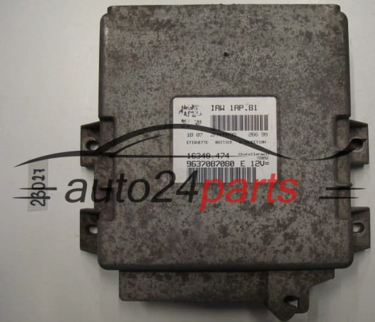 KOMPUTER STEROWNIK SILNIKA PEUGEOT 206 1.4 Magneti Marelli IAW 1AP.81, IAW1AP81, 16301.464, 16301464, 9636727080