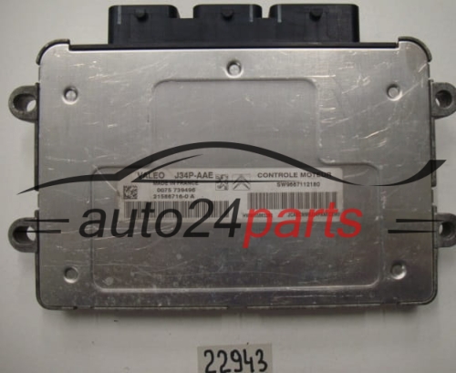 MOTORSTEUERGERÄT ECU STEUERGERAT CITROEN PEUGEOT VALEO J34P-AAE 21586716-0A, 215867160A, SW9667112180