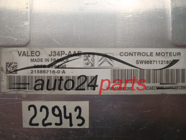 CENTRALITA DE MOTOR CITROEN PEUGEOT VALEO J34P-AAE 21586716-0A, 215867160A, SW9667112180