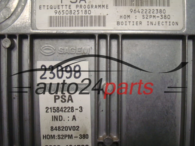 Sterownik silnika Citroen C3 1.4 8V 215842283 9650825180 – zdjęcie 2