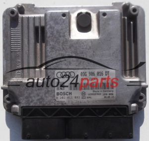 ΜΟΝΑΔΑ ΕΛΕΓΧΟΥ ΚΙΝΗΤΗΡΑ AUDI A3 2.0 TDI 03G906016DT, 03G 906 016 DT, BOSCH 0281011892, 0 281 011 892, DIESEL EDC16U1 7000, 1039S07823