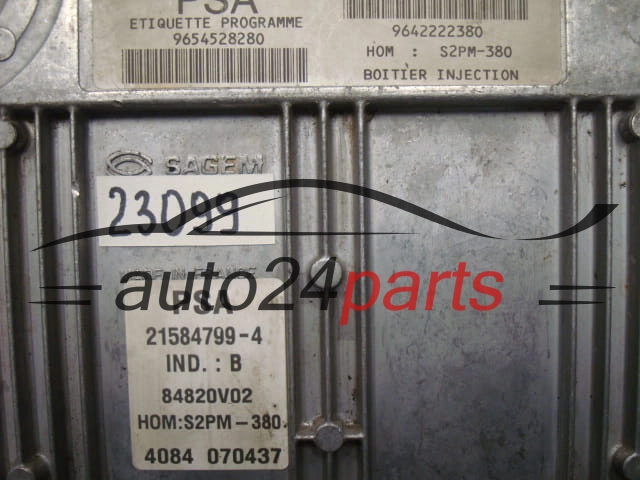 KOMPUTER STEROWNIK SILNIKA CITROEN C3 1.4 Sagem 21584799-4, 215847994, 9654528280, 9642222380