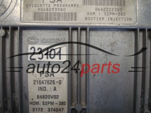 KOMPUTER STEROWNIK SILNIKA CITROEN C3 1.4 Sagem 21647626-0, 216476260, 9648293980, 9642222