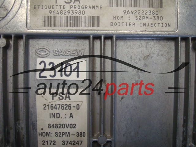 Sterownik silnika Citroen C3 1.4 216476260 9648293980 – zdjęcie 2