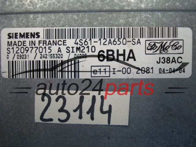 Sterownik silnika Ford Fiesta S120977015A 4S6112A650SA – zdjęcie 2