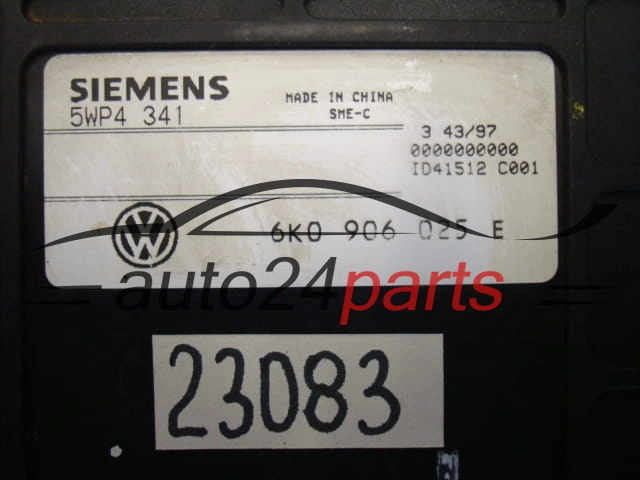 MOTORSTEUERGERÄT ECU STEUERGERAT SEAT IBIZA CORDOBA VW POLO 1.6 AFT 6K0906025E, 6K0 906 025 E, SIEMENS 5WP4341