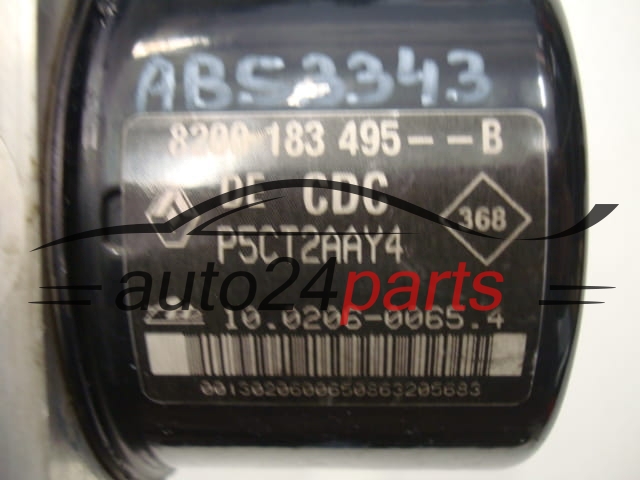 ABS POMPA I STEROWNIK RENAULT LAGUNA 8200183495, 8200 183 495 B, 8200183495B, P5CT2AAY4, ATE 10.0206-0065.4, 10020600654, 10.0960-1424.3, 10096014243