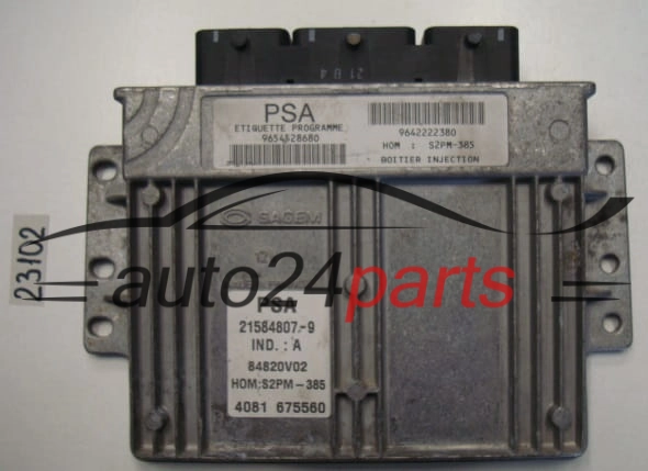 ECU ENGINE CONTROLLER CITROEN 21584807-9, 215848079, 9654528680