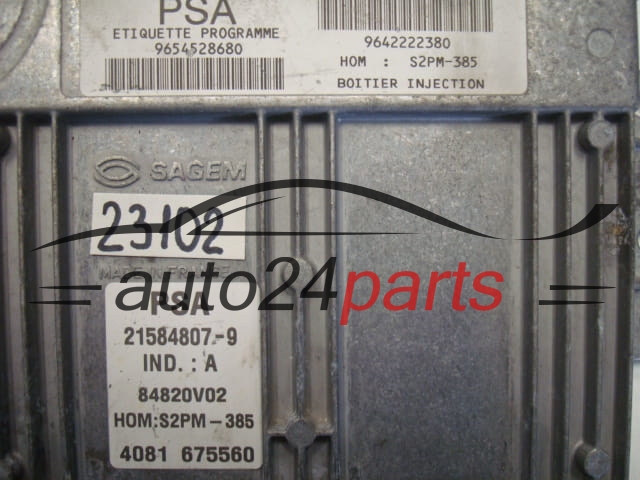 ECU ENGINE CONTROLLER CITROEN 21584807-9, 215848079, 9654528680