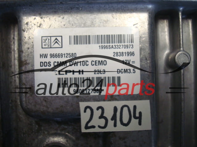 CALCULATEUR MOTEUR CITROEN PEUGEOT DCM3.5, 28381996, 9806127380, 9666912580