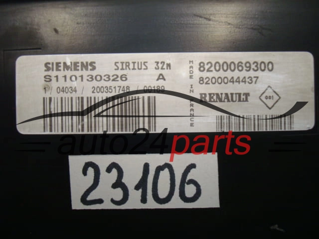 CENTRALINA DO MOTORE RENAULT KANGOO S110130326 A, S110130326A, 8200069300