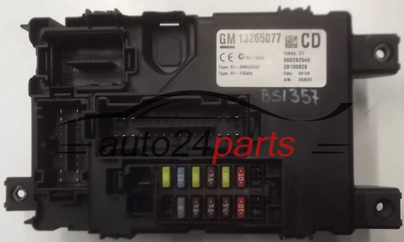 CENTRALKA MODUL STEROWNIK BSI OPEL CORSA D 13265077 CD, 28100928