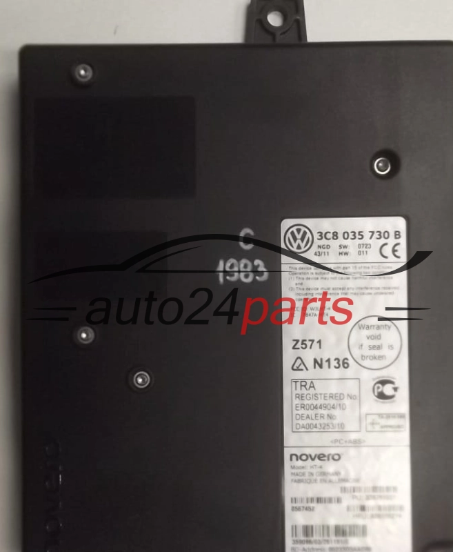 CENTRALKA MODUL STEROWNIK BLUETOOTH VW VOLKSWAGEN TOURAN 3C8 035 730 B, 3C8035730B