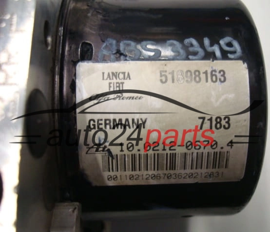 ABS PUMP ALFA ROMEO GIULIETTA 51898163, 10.0212-0670.4, 10021206704, 10.0961-2807.3, 10096128073