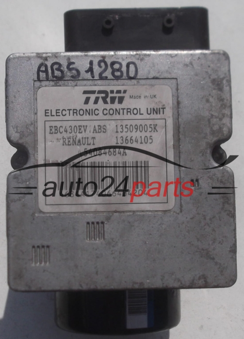 POMPE HYDRAULIQUE ET CALCULATEUR dABS RENAULT TRAFIC VIVARO 8200184211, TRW 13664105, 13509005K, 54084684A