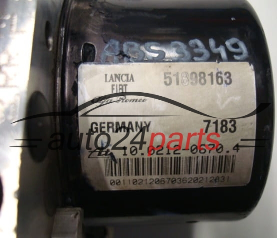 Αντλία αβς ALFA ROMEO GIULIETTA 51898163, 10.0212-0670.4, 10021206704, 10.0961-2807.3, 10096128073