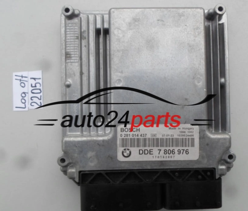BMW 5 E60 530 3.0 D BOSCH 0281014437, DDE 7806976, 7796702, 7807759, 1039S21199