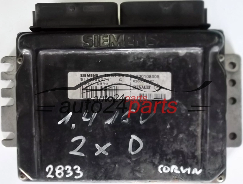 RENAULT CLIO 1.4 SIEMENS S110130074C S110130074 C, 8200108405 8200044437 SIRIUS 32N