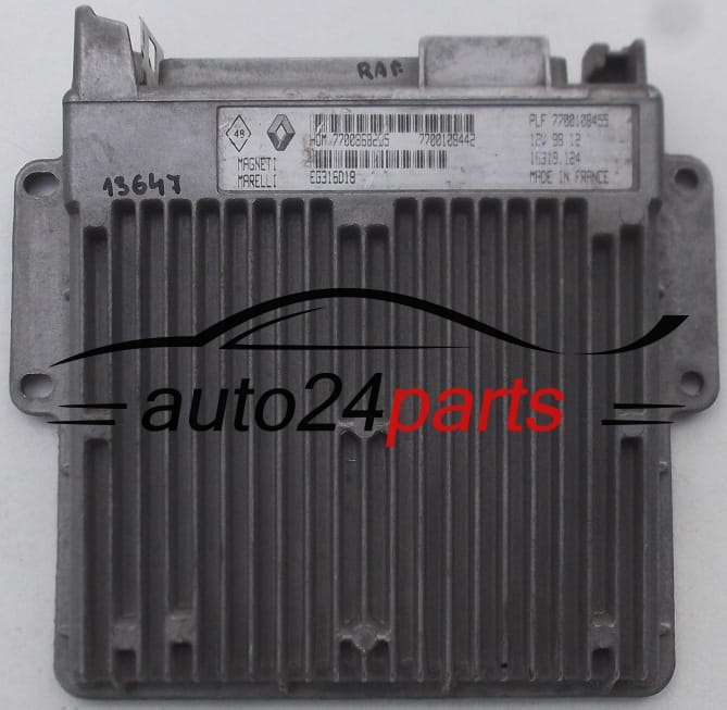 RENAULT CLIO 1.2, MAGNETI MARELLI 16319.124, 16319124, HOM 7700868295, 7700108442, 7700108455