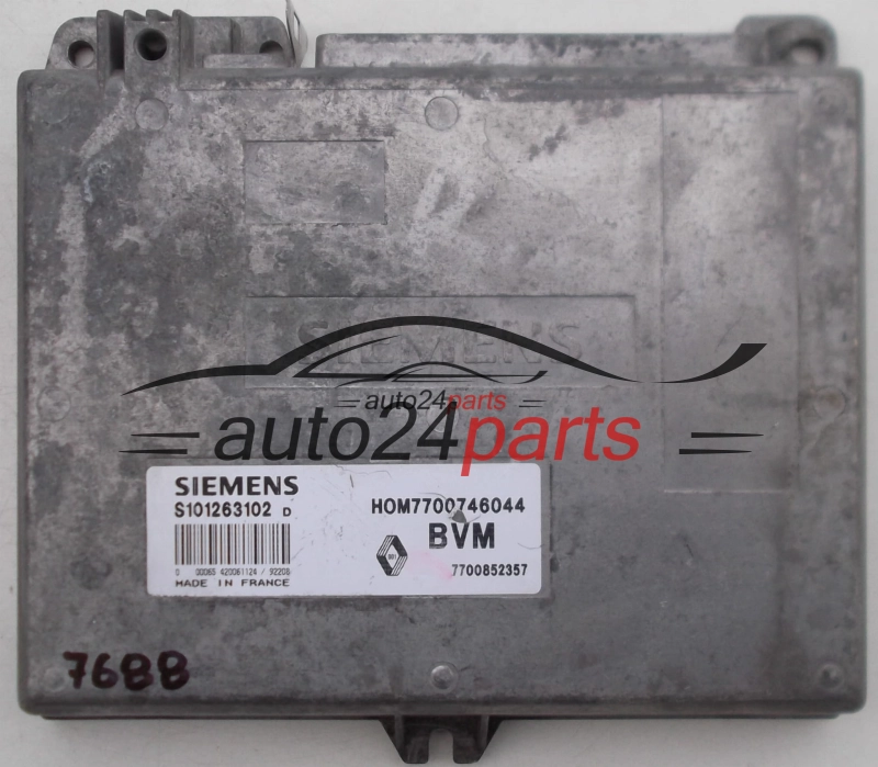 RENAULT 21 1.7, S101263102D, HOM7700746044, HOM 7700746044, 7700852357, BVM