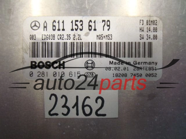 KOMPUTER STEROWNIK SILNIKA MERCEDES SPRINTER 2.2 CDI BOSCH 0281010615, 0 281 010 615, A6111536179, 6111536179, A 611 153 61 79, CR2.35