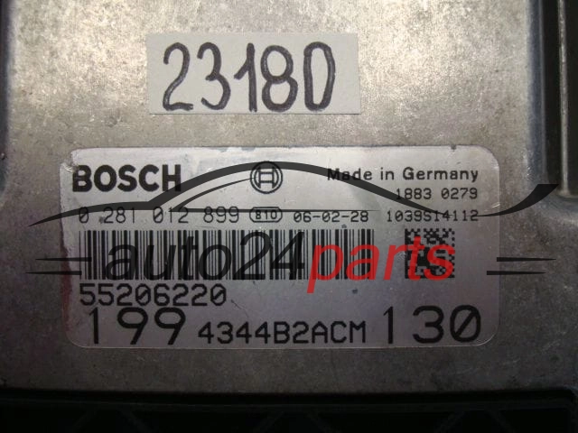 ECU CENTRALITA DE MOTOR FIAT PUNTO GRANDE BOSCH 0 281 012 899, 0281012899, 55206220