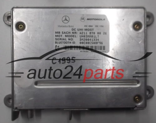 CENTRALKA MODUL STEROWNIK BLUETOOTH MERCEDES W169 W203 W211 W219 A2118700026, 2118700026, A 211 870 00 26, UH03MM01LU