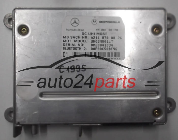 CENTRALKA MODUL STEROWNIK BLUETOOTH MERCEDES W169 W203 W211 W219 A2118700026, 2118700026, A 211 870 00 26, UH03MM01LU