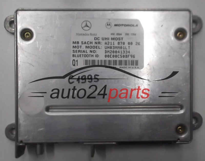 CENTRALKA MODUL STEROWNIK BLUETOOTH MERCEDES W169 W203 W211 W219 A2118700026, 2118700026, A 211 870 00 26, UH03MM01LU