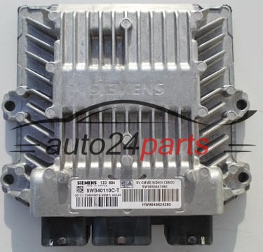 CITROEN C3 1.4 HDI SIEMENS 5WS40110C-T, 5WS40110CT, SW 9653447480, HW 9648624280, SID804