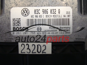 KOMPUTER STEROWNIK SILNIKA VW VOLKSWAGEN GOLF 1.4 TSI 03C906032Q, 03C 906 032 Q, 03C906032C, 03C 906 032 C, BOSCH 0261201768, 0 261 201 768, BENZIM MED17.5.1 1729, 1039S24412