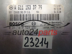 KOMPUTER STEROWNIK SILNIKA MERCEDES SPRINTER 2.2 220 CDI BOSCH 0 281 010 524, 0281010524, A 611 153 37 79, A6111533779, CR2.39