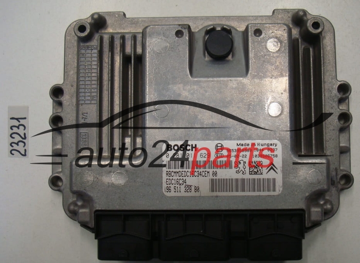 KOMPUTER STEROWNIK SILNIKA CITROEN PEUGEOT 1.6 HDI BOSCH 0 281 011 629, 0281011629, 96 511 328 80, 9651132880, 9653958980, EDC16C34
