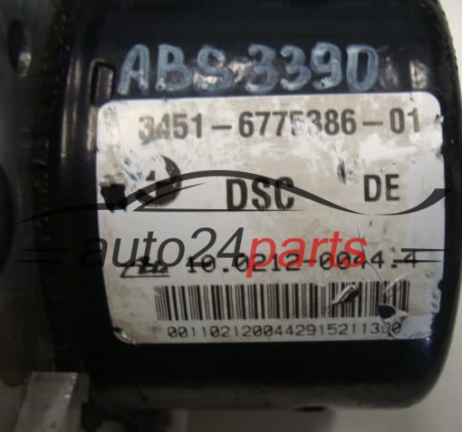 ABS PUMPE BLOCK HYDRAULIKPUMPE STEUERGERÄT BMW 3451-6775386-01, 34516775386-01, 10021200444, 34526778485-01