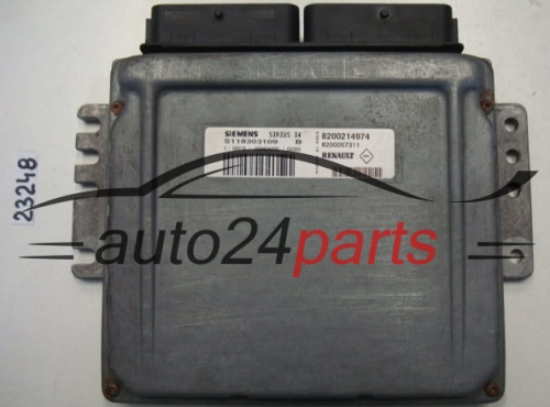 KOMPUTER STEROWNIK SILNIKA RENAULT CLIO SCENIC SIEMENS S118303109 B, S118303109B, 8200214974, 8200057311