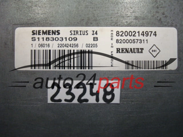 Sterownik silnika Renault Clio Scenic S118303109B 8200214974 – zdjęcie 2