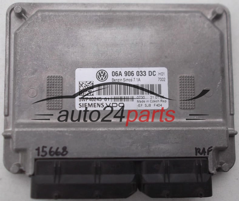 ΜΟΝΑΔΑ ΕΛΕΓΧΟΥ ΚΙΝΗΤΗΡΑ VOLKSWAGEN SIEMENS VDO 5WP40245 01, 5WP4024501, 06A 906 033 DC, 06A906033DC