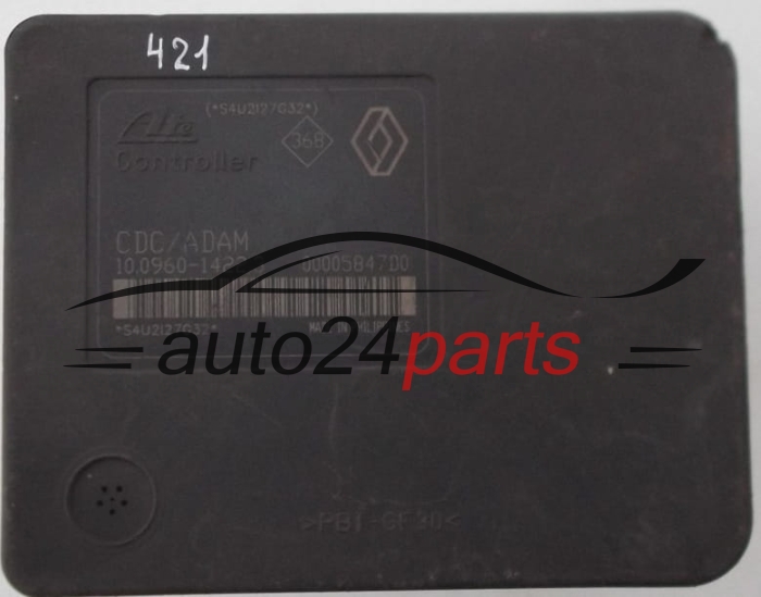 BOMBA HIDRAULICA Y CENTRALITA ABS RENAULT LAGUNA 2.2 DCI ATE 8200 159 837 B, 8200159837B, 10.0206- 0092.4, 100206-00924, 10.0960-1422.3, 10096014223