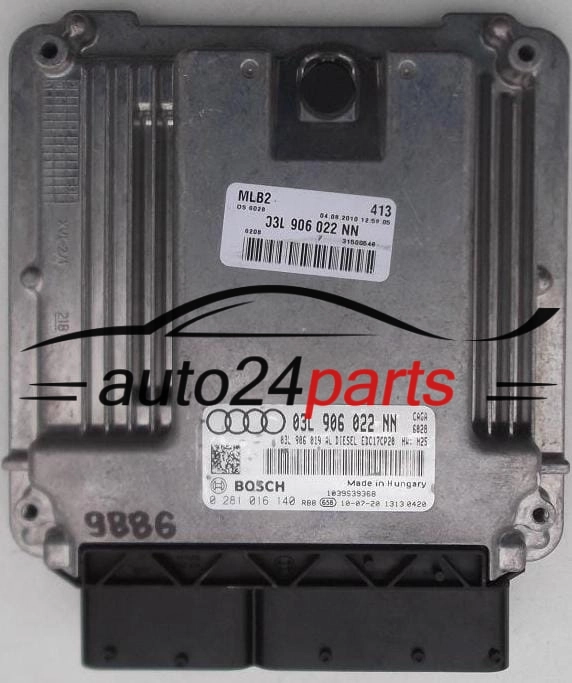 AUDI A4 2.0 TDI BOSCH 0 281 016 140, 0281016140, 03L 906 022 NN, 03L906022NN