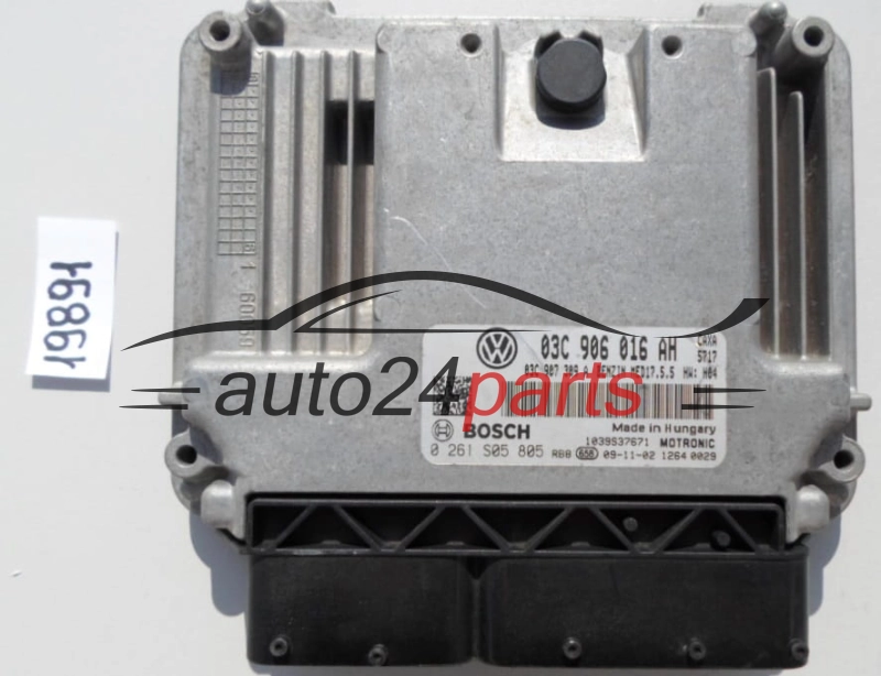 KOMPUTER STEROWNIK SILNIKA VW VOLKSWAGEN GOLF 1.4 TSI BOSCH 0 261 S05 805, 0261S05805, 03C 906 016 AH, 03C906016AH, MED17.5.5