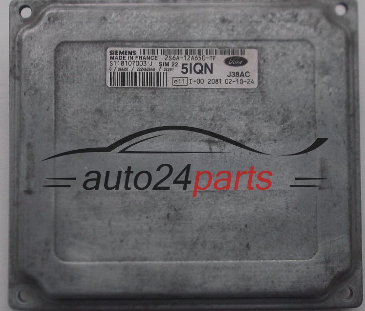 Μονάδα Ελέγχου Κινητήρα FORD FIESTA 1.6 SIEMENS S118107003 J,  2S6A-12A650-TF