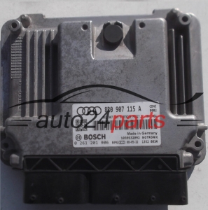 MOTORSTEUERGERÄT ECU STEUERGERÄT AUDI Q5 2.0T TFSI 8R0907115A, 8R0 907 115 A, 8R0907115D, 8R0 907 115 D, BOSCH 0 261 201 906, 0261201906, BENZIN MED17.1