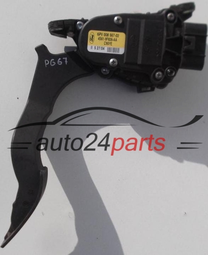 PEDAL DE ACELERADOR POTENCIOMETRO FORD FIESTA FUSION  4S61-9F836-AA, 4S619F836AA, 6PV 008 567-02, 6PV00856702 
