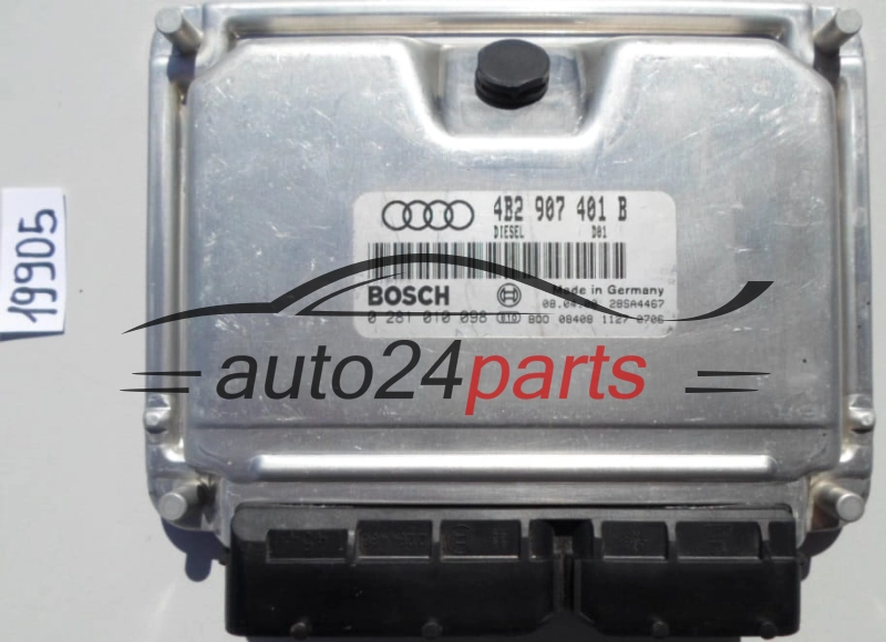 KOMPUTER STEROWNIK SILNIKA AUDI A6 2.5 TDI BOSCH 0 281 010 098, 0281010098, 4B2 907 401 B, 4B2907401B 