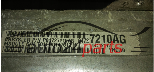 CHRYSLER P04727210AG, 04727210AG, 4651711-2, 64490