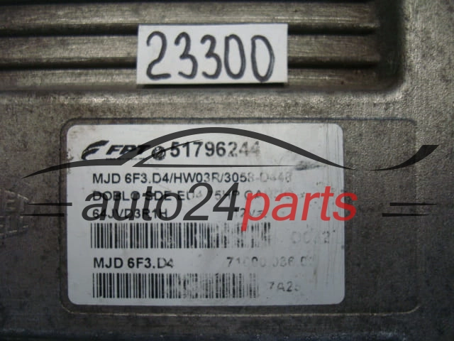 KOMPUTER STEROWNIK SILNIKA FIAT DOBLO 1.3 CDTI MAGNETI MARELLI MJD 6F3.D4, MJD6F3D4, FGP 51796244, 71600.086.03, 7160008603