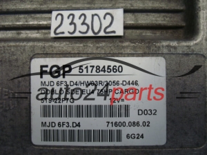 Sterownik silnika Fiat Doblo 1.3 51784560 7160008602 – zdjęcie 2